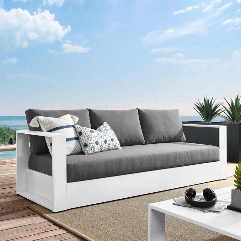 TAHOE OUTDOOR PATIO POWDER-COATED ALUMINUM SOFA