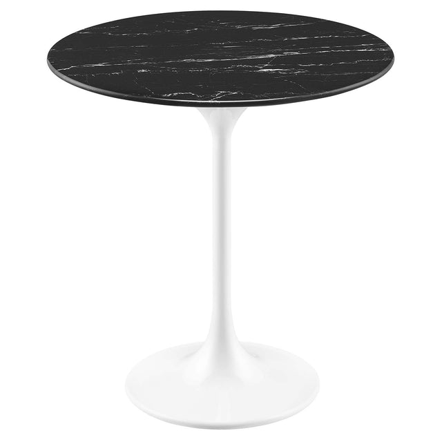 LIPPA ROUND FAUX MARBLE SIDE TABLE | LIVING ROOM