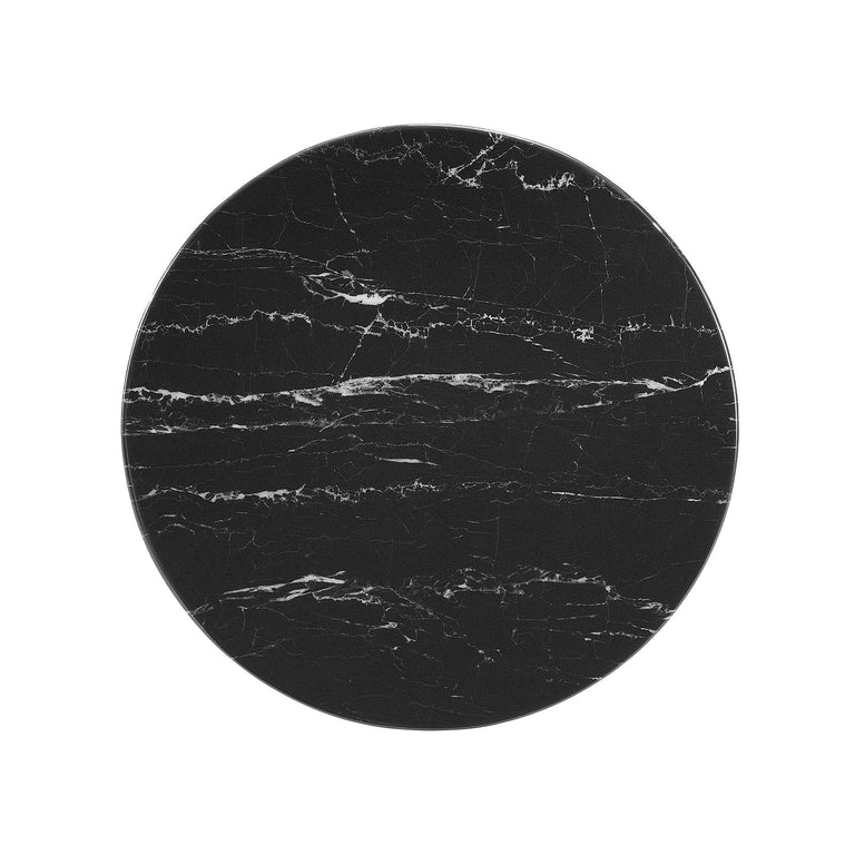 LIPPA ROUND FAUX MARBLE SIDE TABLE | LIVING ROOM
