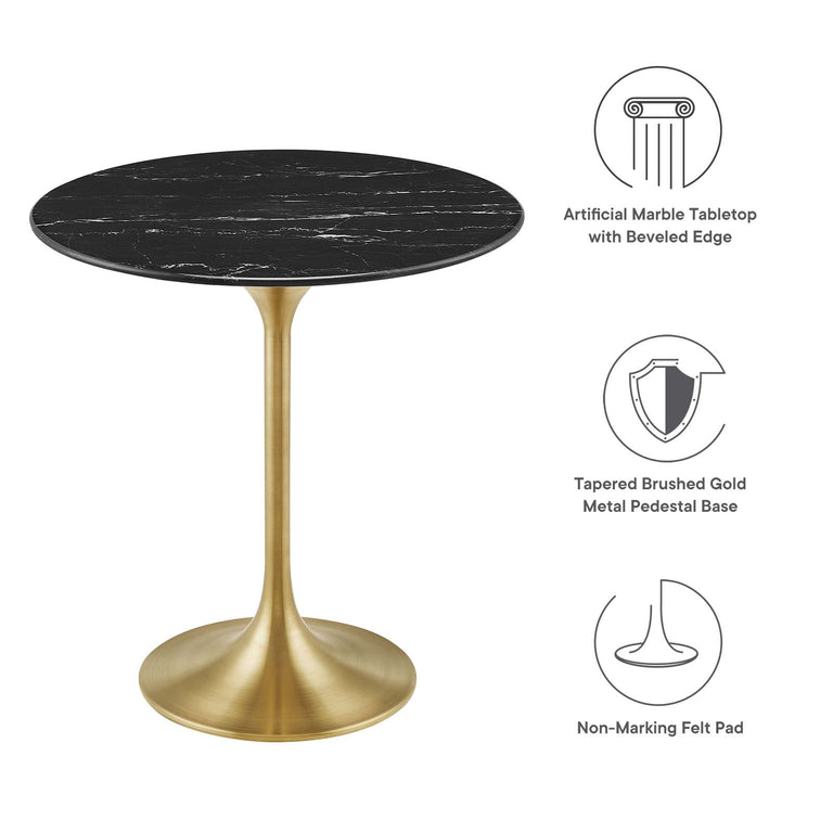 LIPPA ROUND FAUX MARBLE SIDE TABLE | LIVING ROOM