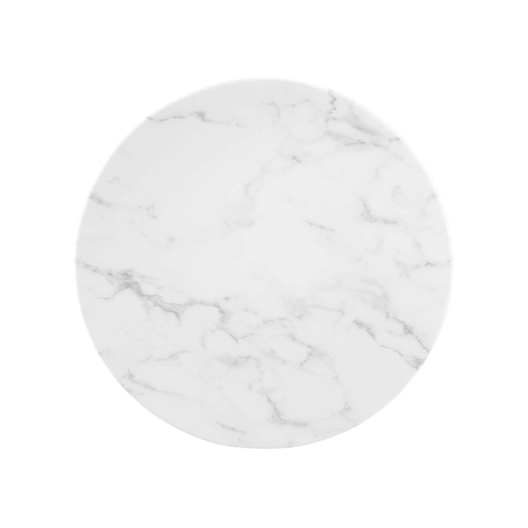 LIPPA ROUND FAUX MARBLE SIDE TABLE | LIVING ROOM
