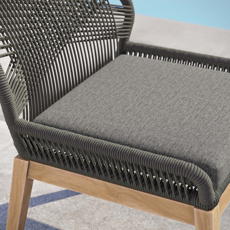 WELLSPRING OUTDOOR PATIO TEAK WOOD DINING CHAIR