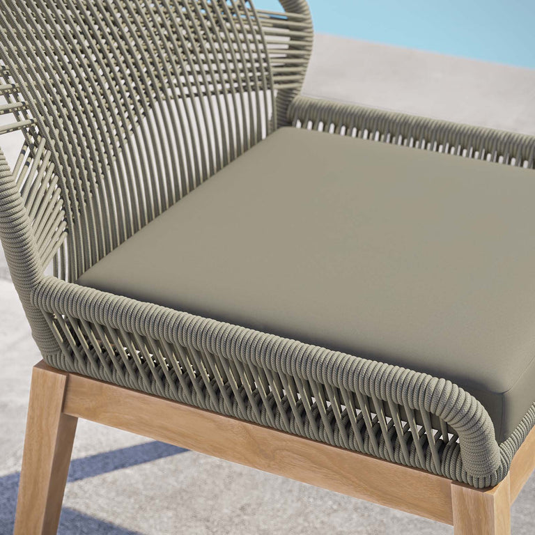 WELLSPRING OUTDOOR PATIO TEAK WOOD DINING CHAIR