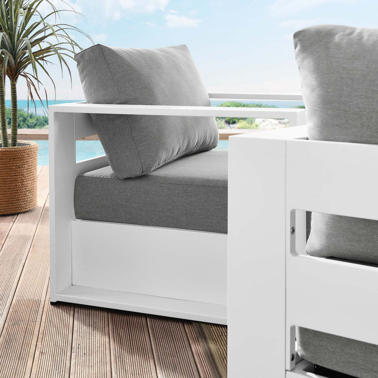 TAHOE OUTDOOR PATIO POWDER-COATED ALUMINUM 2-PIECE ARMCHAIR SET