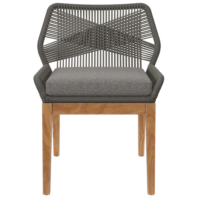 WELLSPRING 5-PIECE OUTDOOR PATIO TEAK WOOD DINING SET