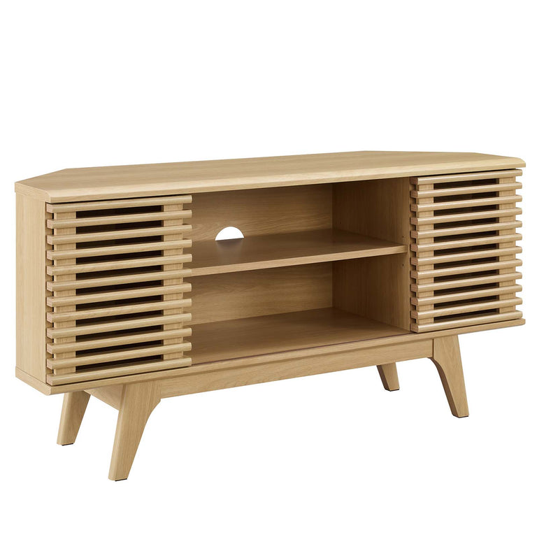 RENDER CORNER TV STAND | LIVING ROOM