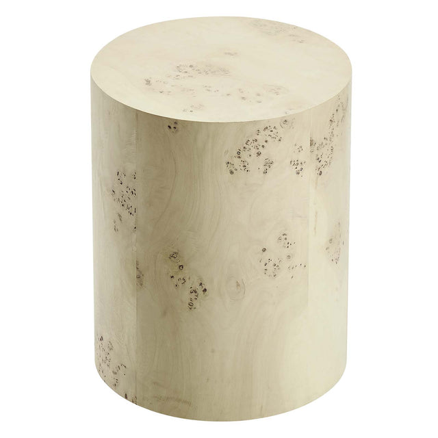 COSMOS ROUND BURL WOOD SIDE TABLE | LIVING ROOM