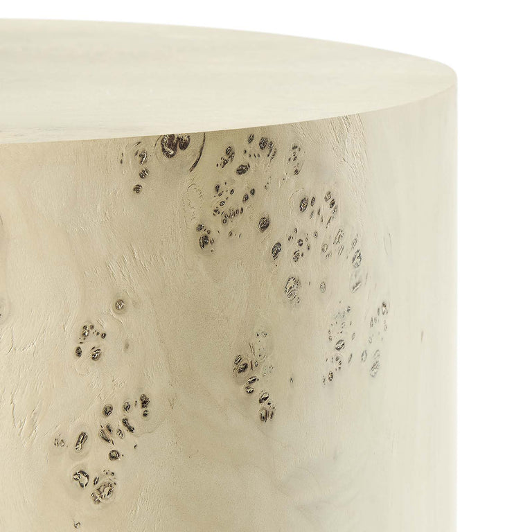 COSMOS ROUND BURL WOOD SIDE TABLE | LIVING ROOM