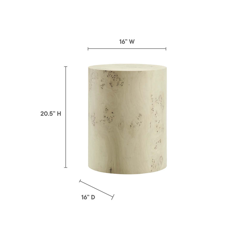 COSMOS ROUND BURL WOOD SIDE TABLE | LIVING ROOM