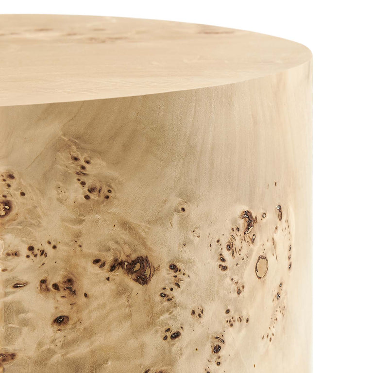 COSMOS ROUND BURL WOOD SIDE TABLE | LIVING ROOM