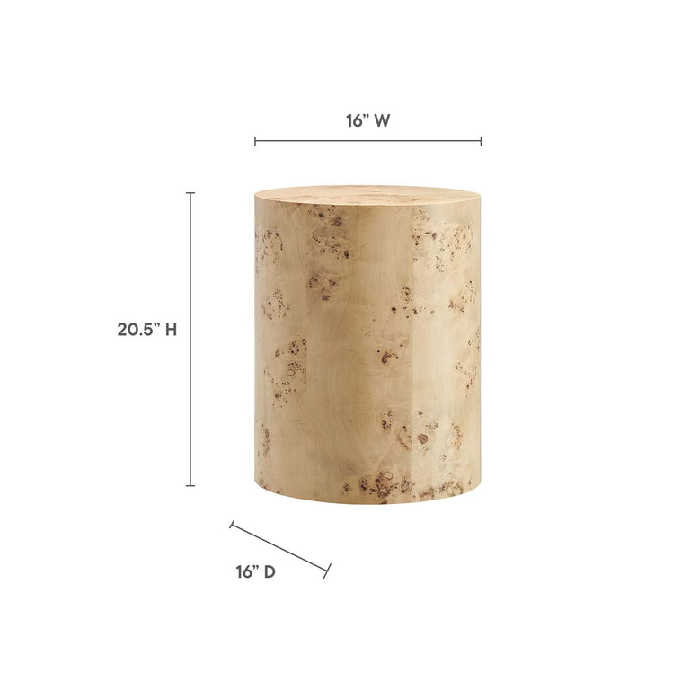 COSMOS ROUND BURL WOOD SIDE TABLE | LIVING ROOM