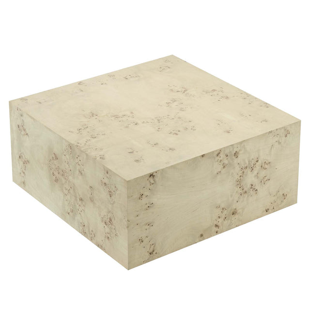COSMOS SQUARE BURL WOOD COFFEE TABLE | LIVING ROOM