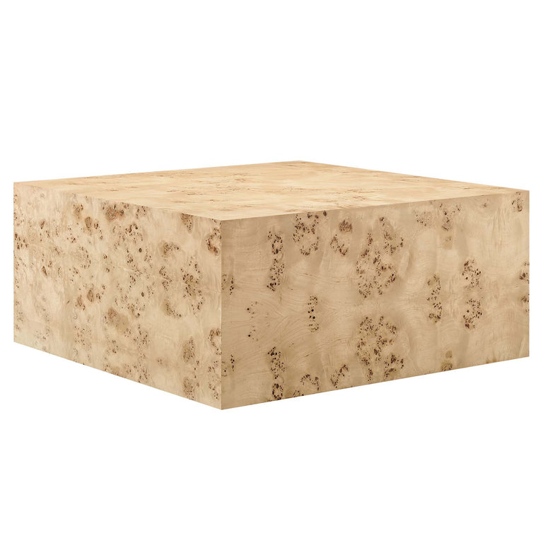 COSMOS SQUARE BURL WOOD COFFEE TABLE | LIVING ROOM