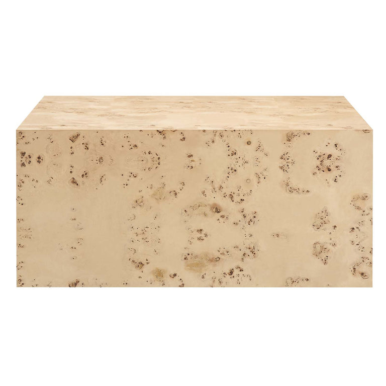 COSMOS SQUARE BURL WOOD COFFEE TABLE | LIVING ROOM