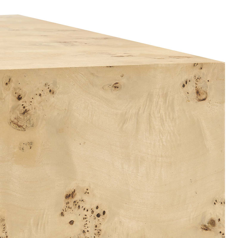 COSMOS SQUARE BURL WOOD SIDE TABLE | LIVING ROOM