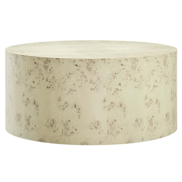COSMOS ROUND BURL WOOD COFFEE TABLE | LIVING ROOM