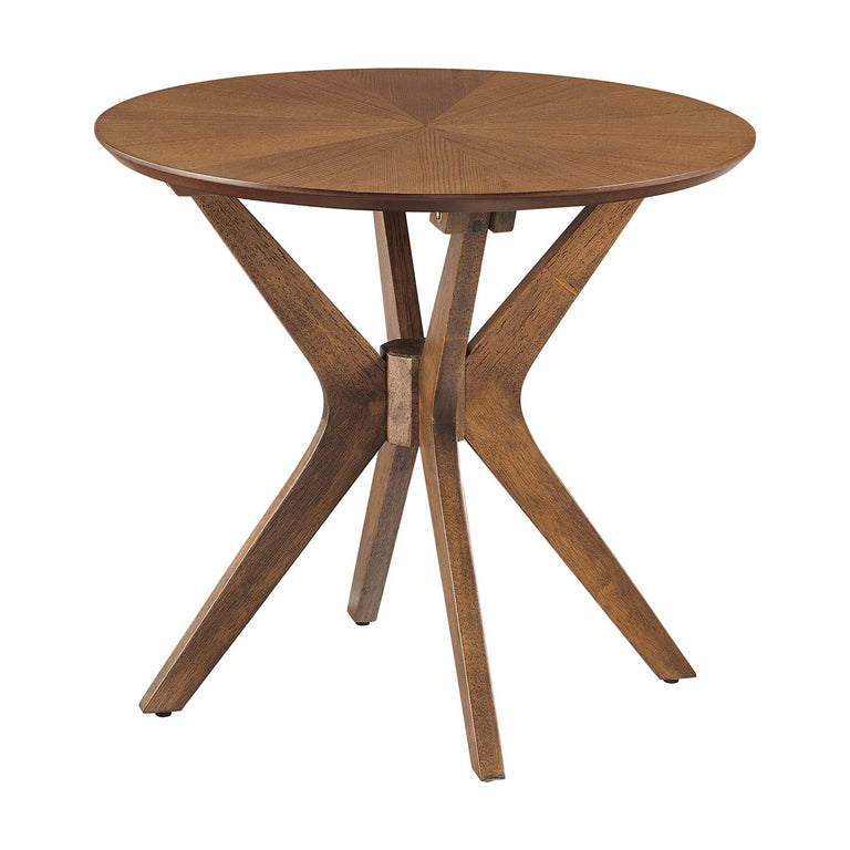 CROSSROADS 24” ROUND WOOD SIDE TABLE | LIVING ROOM