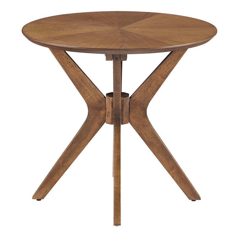CROSSROADS 24” ROUND WOOD SIDE TABLE | LIVING ROOM