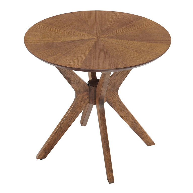 CROSSROADS 24” ROUND WOOD SIDE TABLE | LIVING ROOM