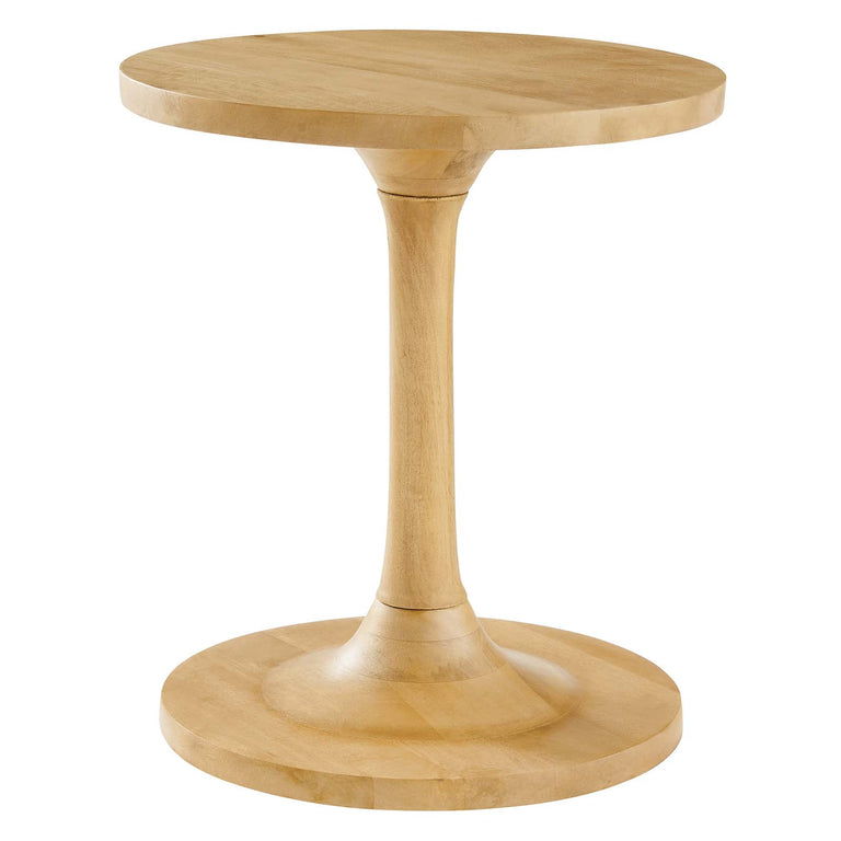 LINA ROUND WOOD SIDE TABLE | LIVING ROOM