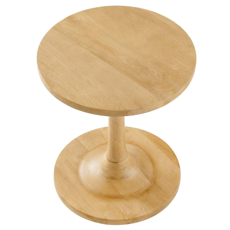 LINA ROUND WOOD SIDE TABLE | LIVING ROOM