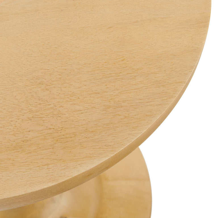 LINA ROUND WOOD SIDE TABLE | LIVING ROOM