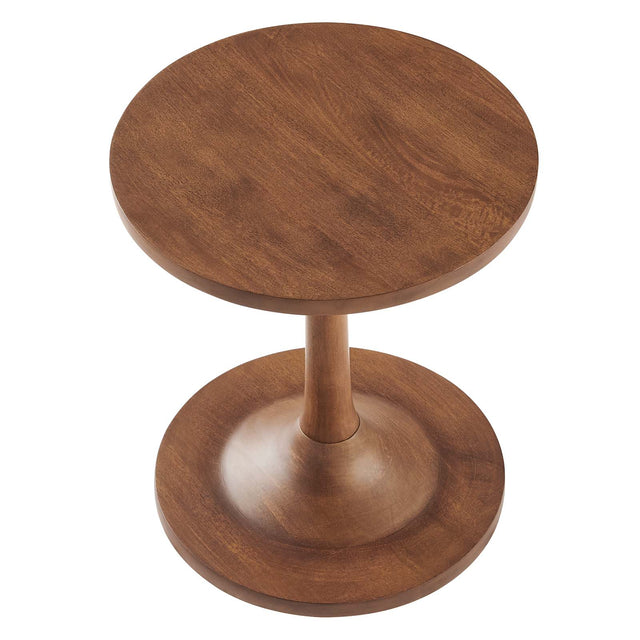 LINA ROUND WOOD SIDE TABLE | LIVING ROOM