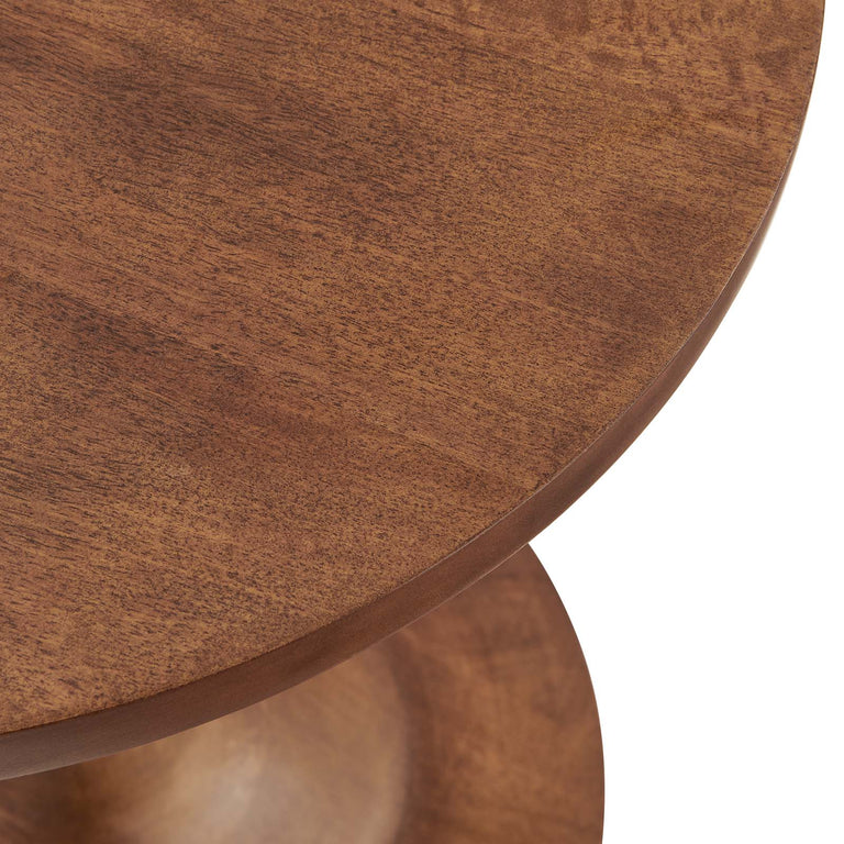 LINA ROUND WOOD SIDE TABLE | LIVING ROOM