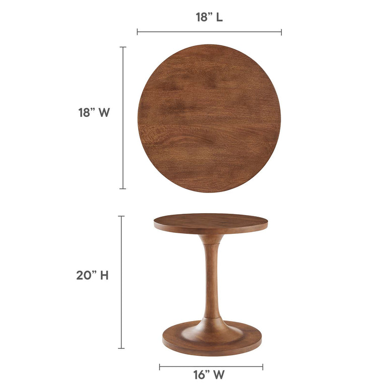 LINA ROUND WOOD SIDE TABLE | LIVING ROOM