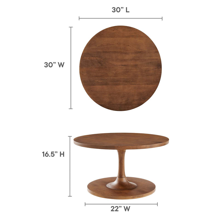 LINA ROUND WOOD COFFEE TABLE | LIVING ROOM