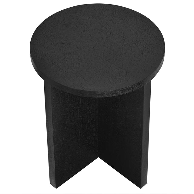 SILAS ROUND WOOD SIDE TABLE | LIVING ROOM