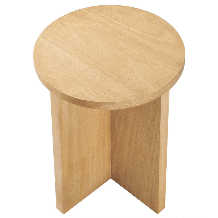 SILAS ROUND WOOD SIDE TABLE | LIVING ROOM