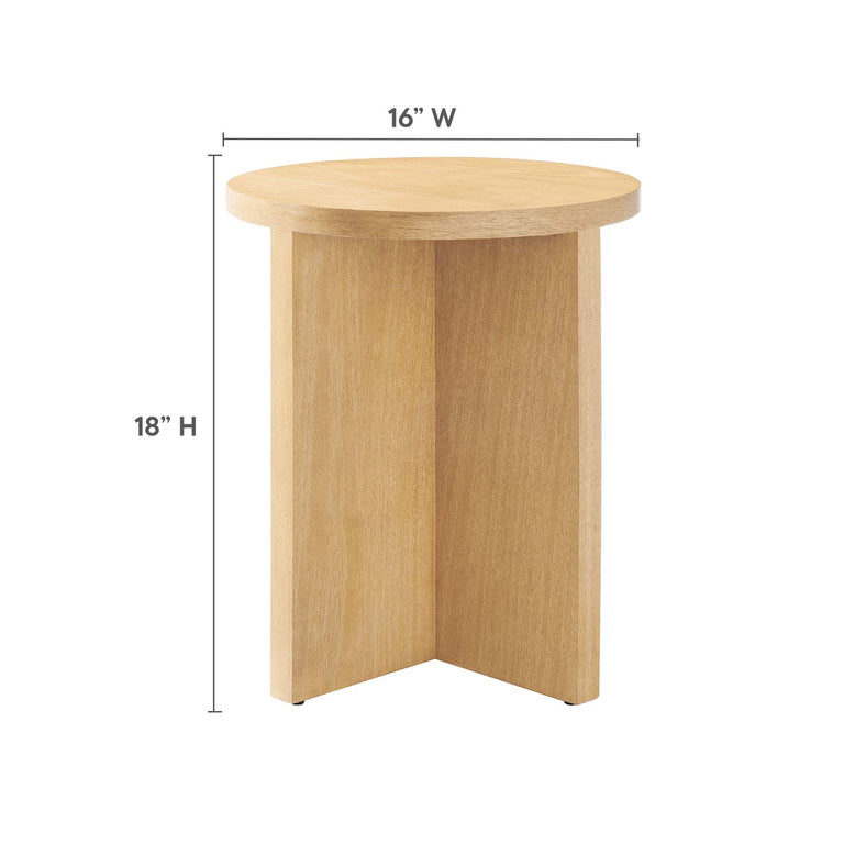 SILAS ROUND WOOD SIDE TABLE | LIVING ROOM