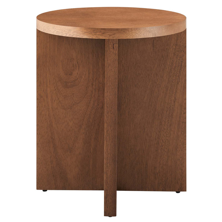 SILAS ROUND WOOD SIDE TABLE | LIVING ROOM
