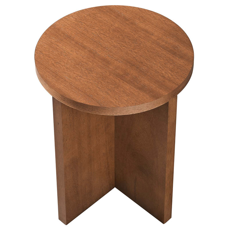 SILAS ROUND WOOD SIDE TABLE | LIVING ROOM