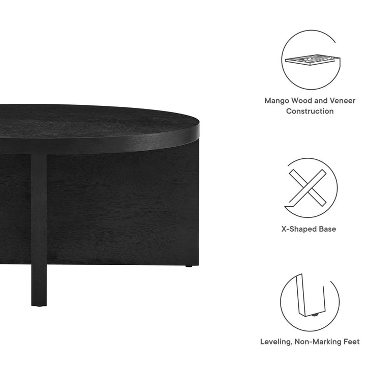 SILAS ROUND WOOD COFFEE TABLE | LIVING ROOM