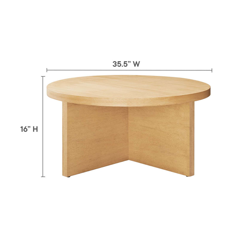 SILAS ROUND WOOD COFFEE TABLE | LIVING ROOM