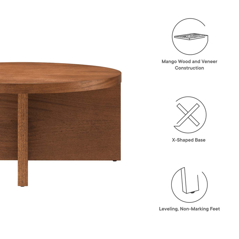 SILAS ROUND WOOD COFFEE TABLE | LIVING ROOM