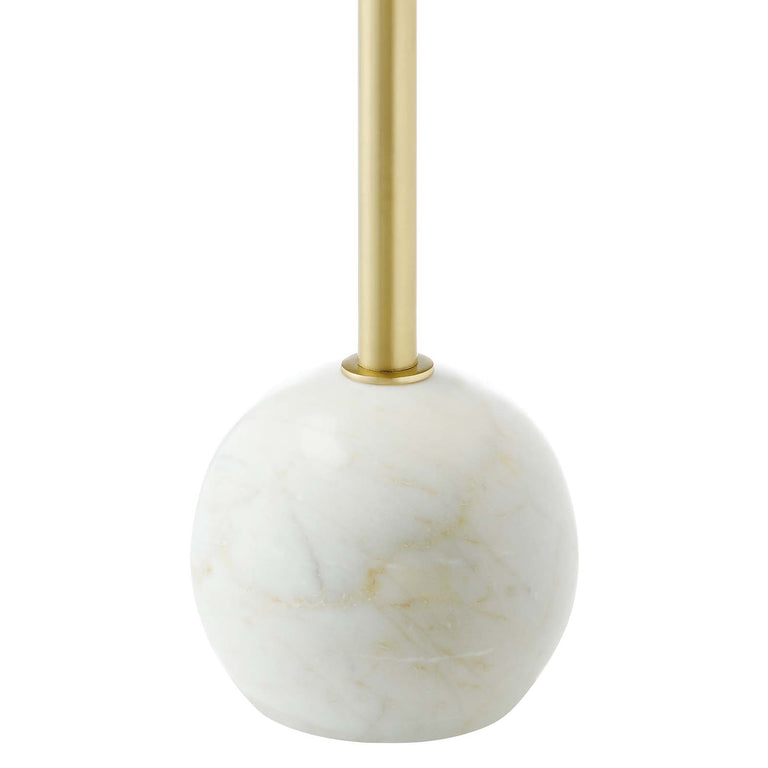 ALIZA ROUND WHITE MARBLE SIDE TABLE | LIVING ROOM