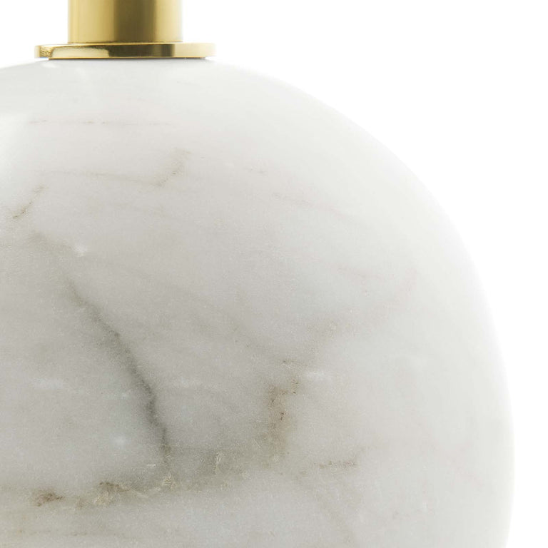 ALIZA ROUND WHITE MARBLE SIDE TABLE | LIVING ROOM