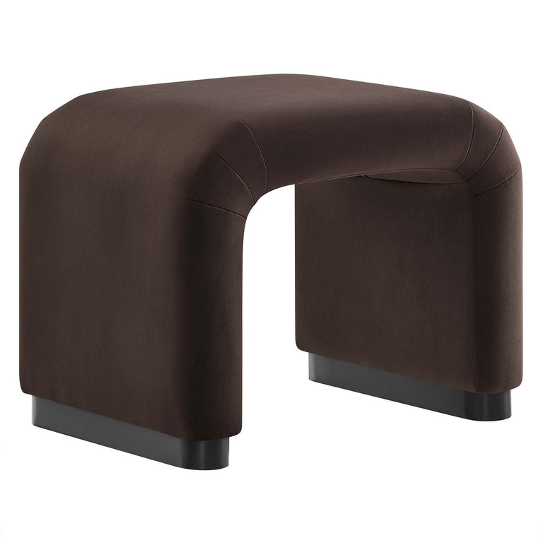 KODA PERFORMANCE VELVET WATERFALL STOOL | LIVING ROOM