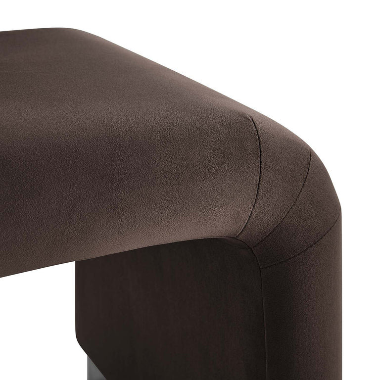 KODA PERFORMANCE VELVET WATERFALL STOOL | LIVING ROOM