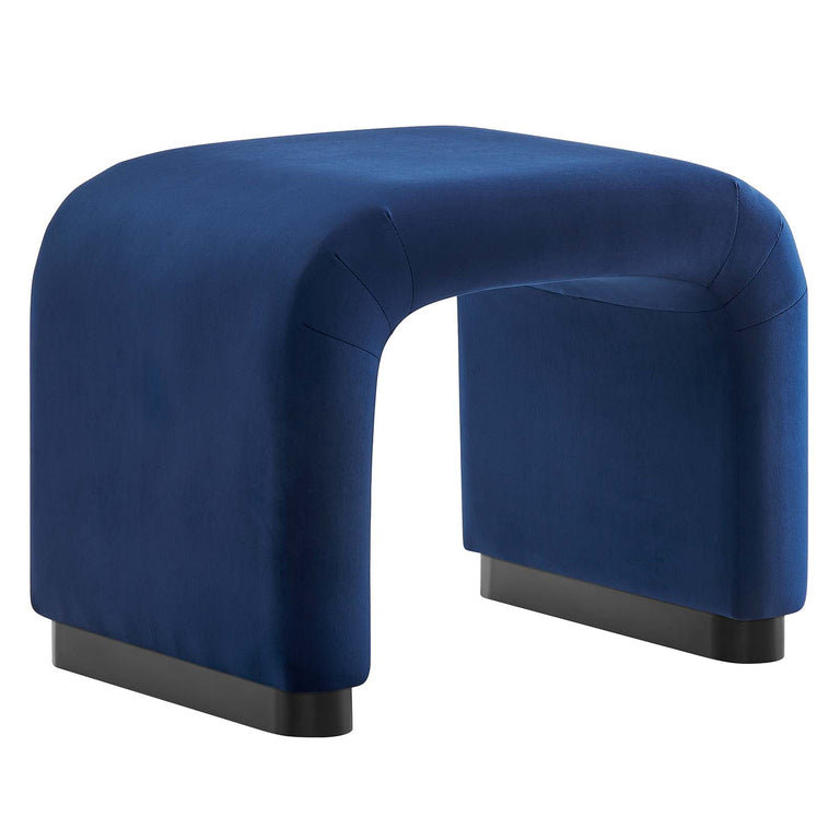 KODA PERFORMANCE VELVET WATERFALL STOOL | LIVING ROOM