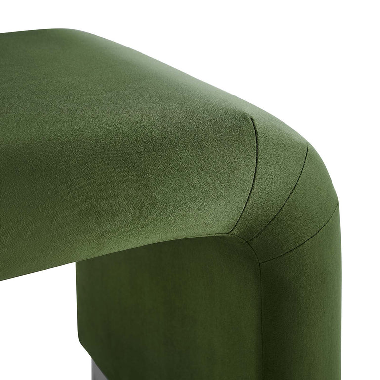 KODA PERFORMANCE VELVET WATERFALL STOOL | LIVING ROOM