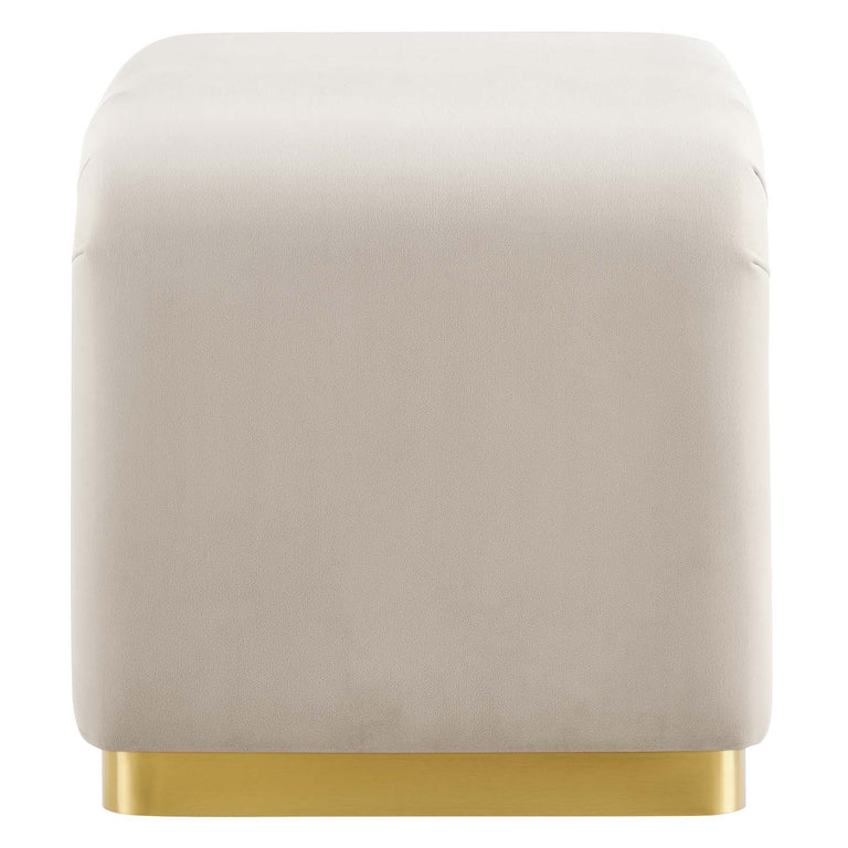 KODA PERFORMANCE VELVET WATERFALL STOOL | LIVING ROOM