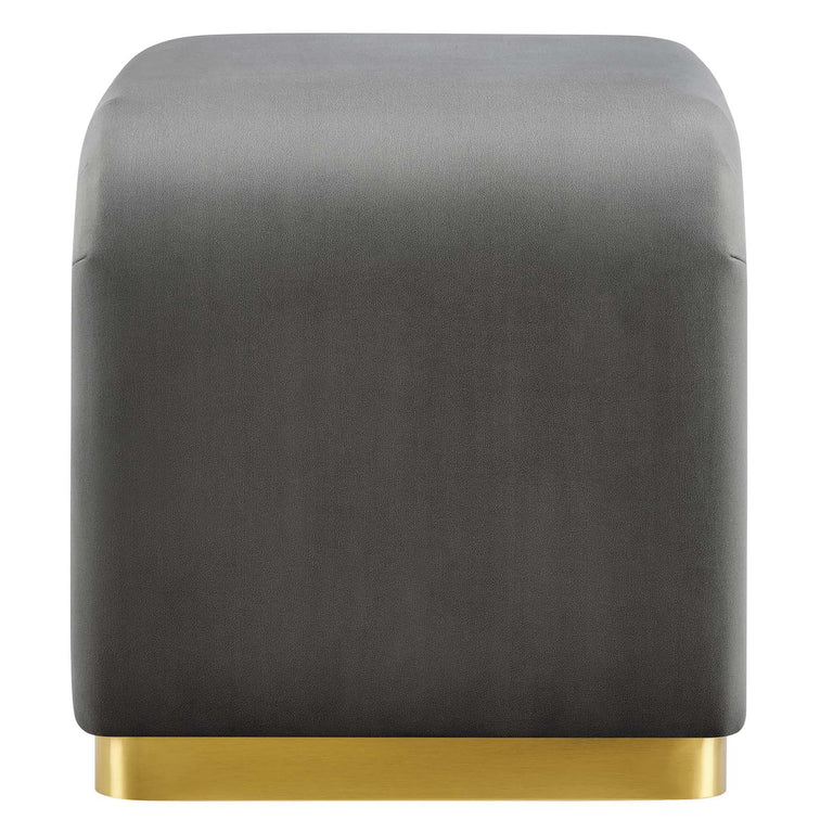 KODA PERFORMANCE VELVET WATERFALL STOOL | LIVING ROOM