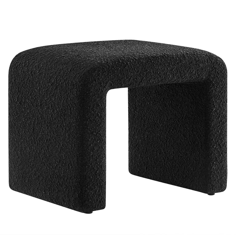 SIMBA BOUCLE FABRIC WATERFALL STOOL | LIVING ROOM