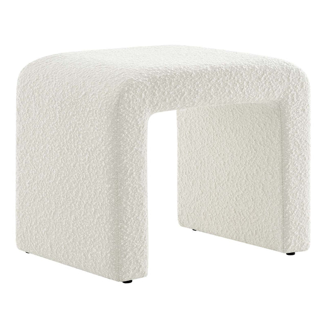 SIMBA BOUCLE FABRIC WATERFALL STOOL | LIVING ROOM
