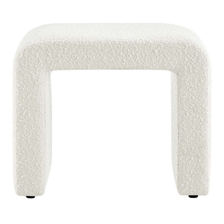 SIMBA BOUCLE FABRIC WATERFALL STOOL | LIVING ROOM