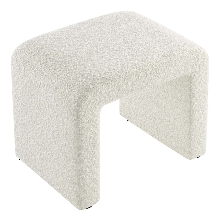 SIMBA BOUCLE FABRIC WATERFALL STOOL | LIVING ROOM